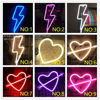 Stenske Luči Strele, Led Neon Znak USB Neon Črke Luči za Sobi Doma Stranka Poročni Dekoracijo, Neonske Svetilke Božič Darilo