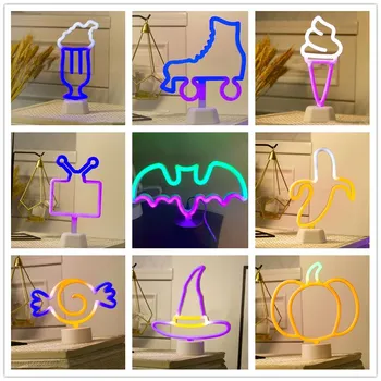 Stenske Luči Strele, Led Neon Znak USB Neon Črke Luči za Sobi Doma Stranka Poročni Dekoracijo, Neonske Svetilke Božič Darilo