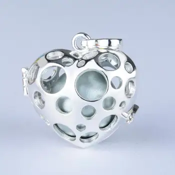 16 mm Gonge Glasbe Žogo Kletko Locket Ogrlica Nosečnosti Ogrlica za Aromaterapijo Eterično Olje Nosečnice