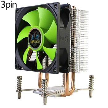 LANSHUO CPU Hladilnik, 2 Toplotni Cevi Ultra Tih Ventilator Hladilnika PROCESORJA Radiator za LGA 2011 X79 X99 X299 (3Pin En Fan)