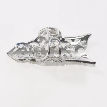 Vintage Kristalno Polno Prst Prstan iz Votlih Silver Plated Nosorogovo Gladko Utrla Obroč Oklep Skupno Členek Retro Poročni Nakit