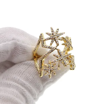 2018 nove obroči, star mikro nastavite cirkon zlato, ki je napolnjena moda omamljanje surround prst prstan stranka poročni nakit Visoke kakovosti