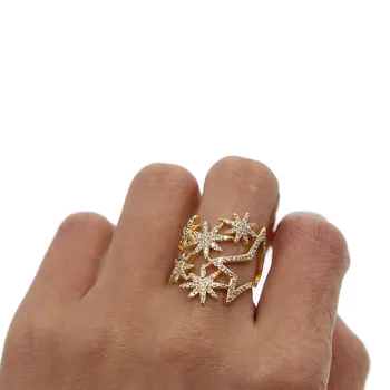 2018 nove obroči, star mikro nastavite cirkon zlato, ki je napolnjena moda omamljanje surround prst prstan stranka poročni nakit Visoke kakovosti
