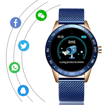 LIGE 2020 Nove Pametne Pazi Moški, Srčni utrip, Krvni Tlak Večnamenske Športne Smartwatch Pedometer IP67 Nepremočljiva Fitnes Tracker
