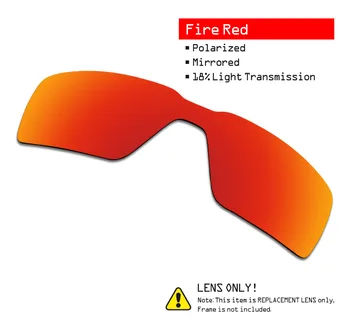 SmartVLT 2 Kosa Polarizirana sončna Očala Zamenjava Leč za Oakley Pogojno Stealth Črna in Ogenj Rdeče