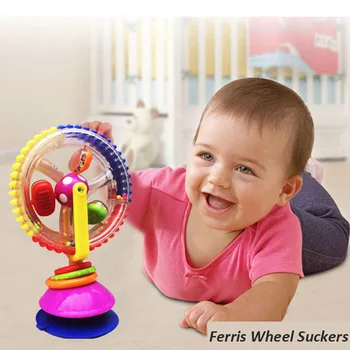 Toddlers Tricolor Ferris Wheel Poganjkov Otroška Igrača Glasbeni Ustvarjalne Inteligence Razvoj Novorojenčka Puzzle Igrača za 0-12 Mesecev