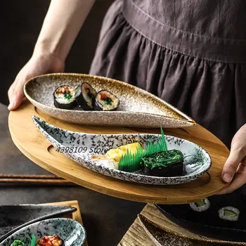 Japonski namizna prigrizek ploščo ustvarjalne keramični suši ploščo sadje ploščo domača jed, začimbe jed solato skledo, kuhinjske posode