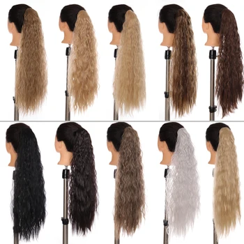 HOUYAN 24 palčni umetnih vlaken toplotno odporni lasje vlakna Afriške majhne kodraste lase lasuljo čop dolge lase 20 barve črna rjava je