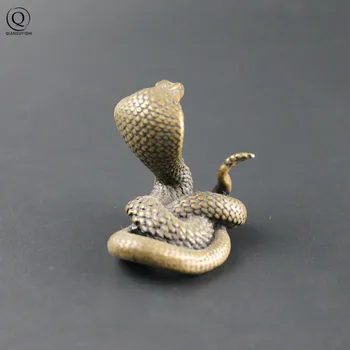 Retro Vintage Cobra Kača Keychain Obesek Nakit Medenina Python Ključnih Verige Punk Rock Boa Keyring Čaj Hišne Živali, Baker Figurice