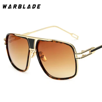 18K pozlačeni Kvadratnih Moških sončna Očala Ženske Nekaj Ravno Top Luksuzne blagovne Znamke Design Dame sončna Očala Odtenki Brad sončna Očala