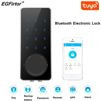 Smart Bluetooth Zaklepanje Brez Ključa Entery Zaklepanje Vrat Digitalne Brezžične Elektronske Bluetooth Tuya Zaklepanje Vrat Z Dotik Tipkovnica Samodejno Zaklepanje