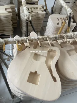 Tovarne neposredno basswood dnevniki polizdelkov električna kitara telo DIY je mogoče prilagoditi in spremeniti glede na zahteve, ki