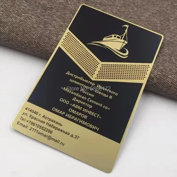 Po meri polirani zlata, mat črna prazno kovinski kartico kovin, blagovne znamke članstvo kartico