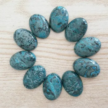 Trgovina modni naravna modra oniks Ovalne CAB CHRYSOPRASE kamen kroglice za nakit, izdelava 18x25mm brezplačna dostava 20pcs/veliko