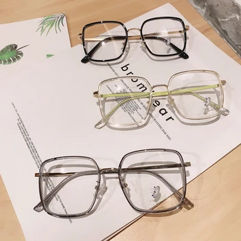 Modni Očala Okvirji Klasičnih Kvadratnih Žensk Kovinski Optičnih Očal Računalnik Anti Modra Svetloba Očala Moških Očala Okvirji Retro