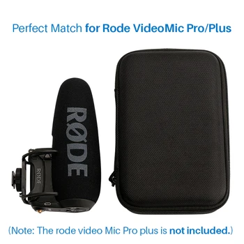 TTKK Ulanzi Mikrofon Dodatno Zaščito Shranjevanje Primera Polje za Rode VideoMic Pro Plus Na - Kamera Mikrofon Trdi Potovanja