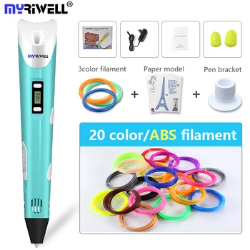 Myriwell Original NS-100B 3D Tiskanje Pero 1.75 mm ABS Smart 3D Risalna Peresa Z Žarilno LED Zaslon za Otroke Darila