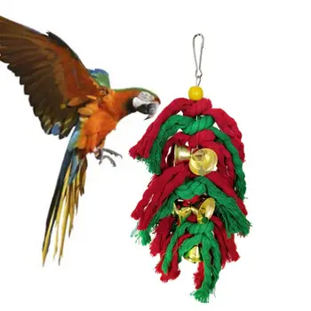 Ptica Papiga Božič Igrače, Žvečiti Birdcage Visi Vrv Puzzle Rattan Žogo Swing Igrača Darilo Ptica Dobave C42