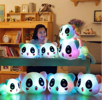 1pc 35 cm Nove Svetlobne Plišastih Panda Toy Osebje Žareče Živali Lutka Darilo za Rojstni dan za Otroke