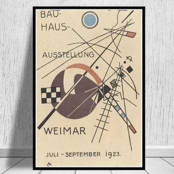 Bauhaus Ausstellung 1923 Weimer Razstava Plakat Stenskih slikah, Platno Slikarstvo Plakatov in Fotografij za Sobi Doma Dekor