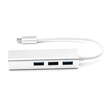USB C do 3 Vrata USB Razdelilnik 3.0 HUB Tip C Strele 3 RJ45 100Mbps Ethernet Adapter Za Macbook Pro 13 15 16 palčni 2019