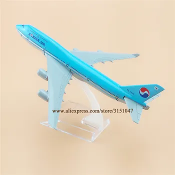 16 cm Zraka, Korean Air B747 Boeing 747-400 Airlines Letalo Model Letalo Zlitine Kovin Zrakoplova Diecast Igrača Otroci Darilo