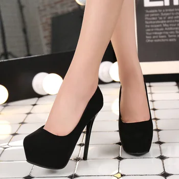 2020 novo visoko peto nepremočljiva platformo seksi, elegantna eno čevlji modni, preprosti visokih petah 14 cm super visoke pete ženske čevlje