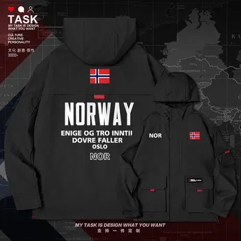 Norveška Norge NITI moški hooded suknjič narod zastavo jarek plašč moški nov modni vrh chaquetas hombre windbreaker jesenski oblačila