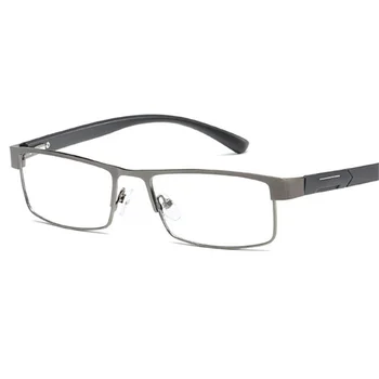 XojoX Titanove Zlitine Očala Moških Pol-rimless Poslovnih Obravnavi Očala, Prevlečeni Leče Recept Očala +1.5 +4.0