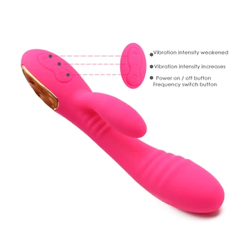 Prilagodljive Hitrosti 10 G Spot Vibrator za Ženske Vodoodporni Rabbit Vibrator, Dildo Dvojno Vibracije Nepremočljiva Adult Sex Igrače Za Ženske