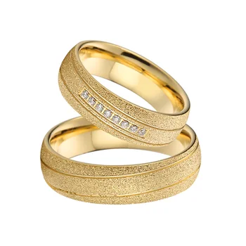 Zahodni LJUBEZEN Koalicije zakonski par poročni prstani za moške in ženske, Rumeno Zlato Emery, ki je napolnjena modni nakit prst prstan