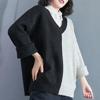 Max LuLu Korejski Modni Slog Ženska Priložnostne Pulover Ženske Svoboden Tople Pletene Puloverje V Vratu Letnik Zimska Oblačila Plus Velikost