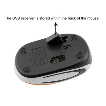 2.4 Ghz Brezžična Mini Miška 1600DPI Ergonomska Optičnih Z USB Sprejemnik za RAČUNALNIK Otrok Igralec