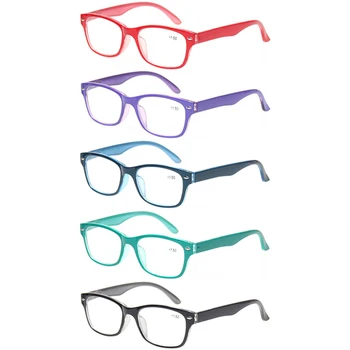 5 Pack Obravnavi Očala Spomladanski Tečaj Ovalne Okvirje Pisane Bralci Kakovosti Očala za 0,5 6,0 Modni Očala za Moške in Ženske