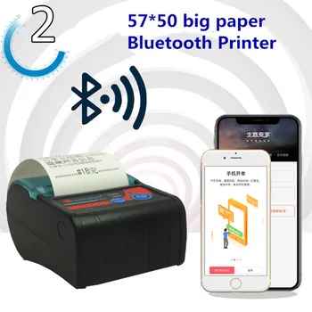 Prenosni Mini Tiskalnik Bluetooth Brezžične Toplotne Prejemu Vozovnice Tiskalnik Za Mobilni Telefon Okno 58mm 50paper 2 palca pos Stroj