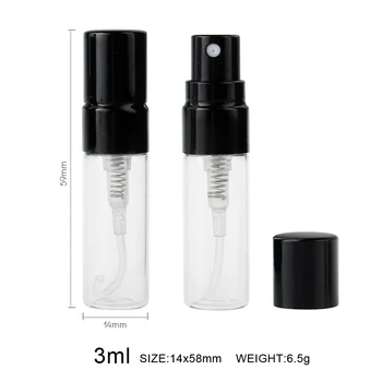 20Pcs/veliko 2ml 3ml Mini ponovno napolniti Stekleničke Parfuma Za Vzorec Spray Steklenico Kovinski Razpršilo Prenosni Potovanja Darilni Kozmetični Posodo