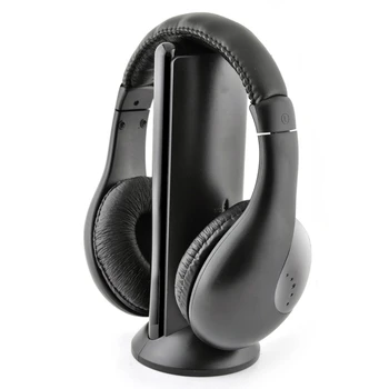 Elistooop Slušalke Slušalke 5IN1 Brezžične Slušalke Čelade Avdio Sans Fil Ecouteur Hi-Fi Radio FM TV MP3, MP4
