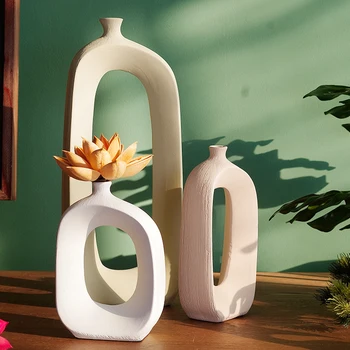 Nordijska preprost keramični steblo, cvet Votel, vaze, Cvetlični okraski Domači dnevni sobi točilne dekoracijo cvet vstavite Ustvarjalne