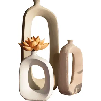 Nordijska preprost keramični steblo, cvet Votel, vaze, Cvetlični okraski Domači dnevni sobi točilne dekoracijo cvet vstavite Ustvarjalne