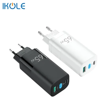 IKOLE GaN 65W USB Polnilec za Hitro Polnjenje QC 4+ QC3.0 PD3.0 USB-Tip C C PD Hitro Polnjenje Za Prenosnik MacBook, iPhone, iPad, Samsung