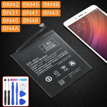 Baterija Za Xiaomi Redmi Opomba 2 3 4 4 5 5A 6 7 Pro Model BM42 BM45 BM46 BN31 BN41 BN43 BN45 BN48 BN4A BM 46 MILIJARD 31 41 43 45 48