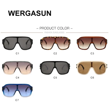 WERGASUN blagovno Znamko, Design, Modna sončna Očala Ženske Prevelik Vintage sončna Očala Moških Odtenki Očala Oculos de sol UV400