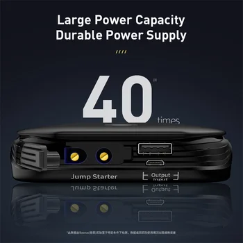 Baseus Avto Jump Starter Zagon Naprave Baterija Power Bank 800A Jumpstarter Auto Buster Sili Booster Avto Polnilec Jump Start