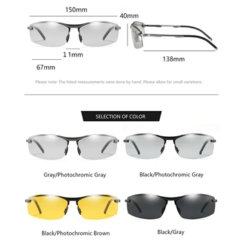 Sončna očala Za Moške Polarizirana Objektiv Dan Nočno Vizijo Očala za Vožnjo sončna Očala Moških Dropshipping Photochromic Moška sončna Očala