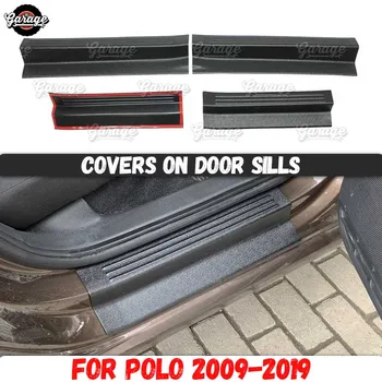 Stražar zajema na vrata, okenske police za Volkswagen Polo Limuzina 2009-2019 ABS plastike blazine, dodatki zaščitne plošče praske styling