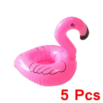 5Pcs/Veliko Zračne Blazine za Pokal Napihljivi Flamingo Pijačo Skodelico Imetnika Bazenu Plava Bar Coasters Plavanje Naprave Roza