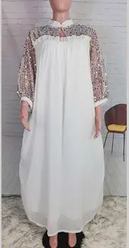 Nov slog Afriških žensk Dashiki Moda Božič Šifon obleke material Z notranjo svoboden dolgo obleko brezplačno velikost dolžina 150 cm