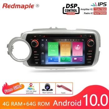 Android 10.0 Avto Radio, GPS Navigacija Multimedia Player Za Toyota Yaris 2012-2017 Auto Stereo Audio (Stereo zvok DVD-WIFI, Bluetooth glavne enote