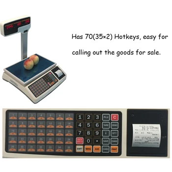 Elektronski digitalni cen računalništvo lestvice z prejema tiskalnik in denarni predal visoke kapacitete za podporo upravljanje datuma s pc program