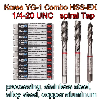 1/4-20UNC 2pcs/set Koreja YG-1 Kombinirani HSS-EX spirala tapnite obdelave, iz nerjavnega jekla, legiranega jekla, bakra, aluminija ipd.